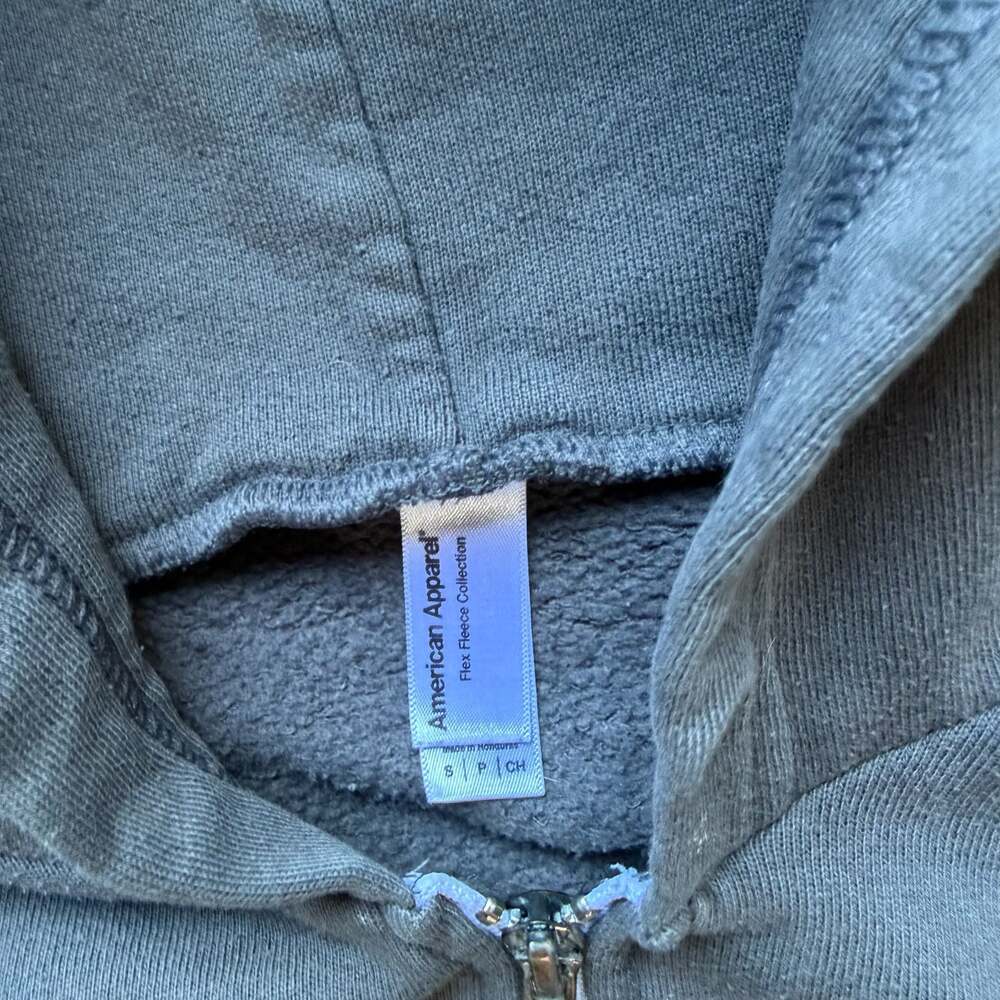 Blank Grey Zip Up hoodie - Picture 3 of 6